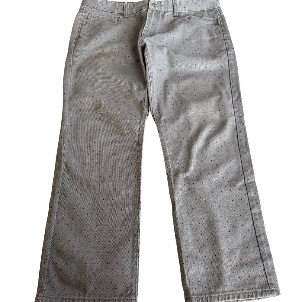 Linea Uomo Men's 38x30 Gray Polka Dot Jeans